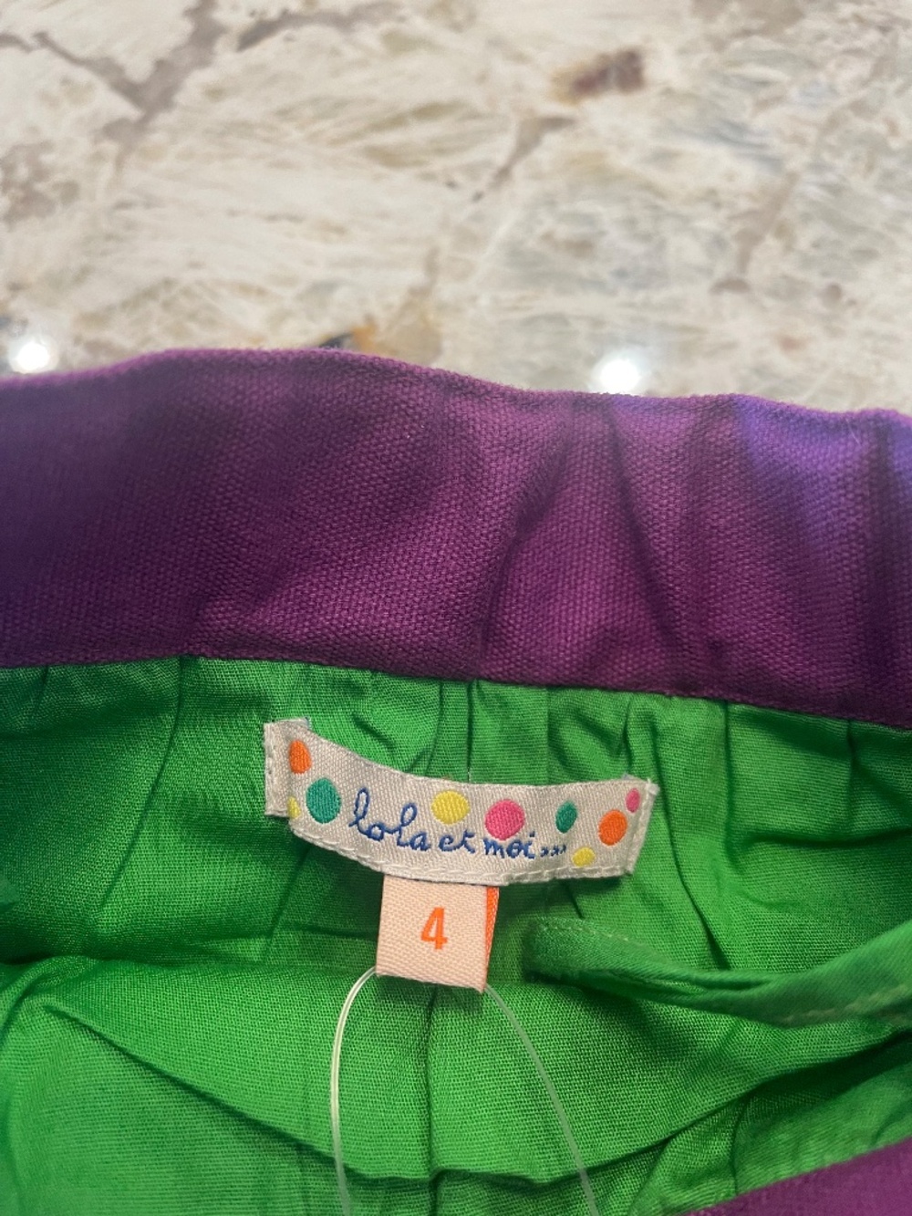 Lola et Moi Purple 100% Cotton Boutique Skirt Skort Quality Luxury Beirut NWT - Picture 5 of 7